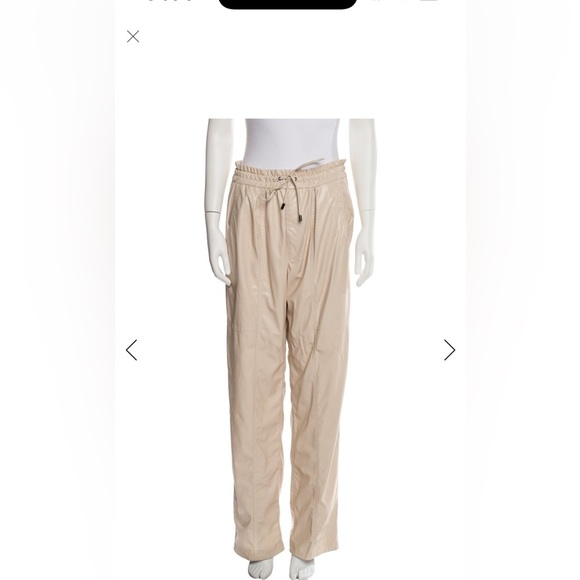 Isabel Marant “Brina” Faux leather Pants | Cream High-Waist | The Row, Nanushka - Picture 2 of 8